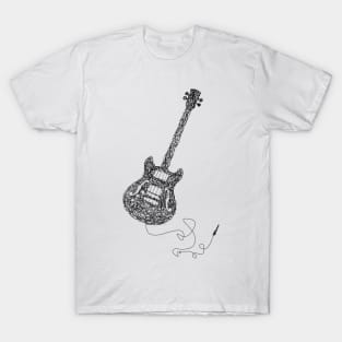 Black bass guitar T-Shirt